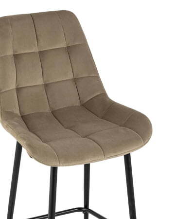 Стул полубарный Флекс велюр капучино (Стул полубарный Флекс капучино)