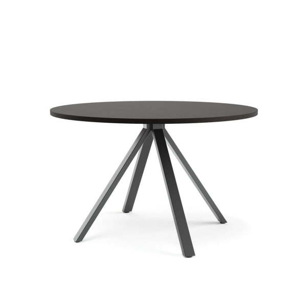 Стол для переговоров опоры черные Fermo AS120B/V3 1200x1200x750 (ВенгеЧерный)