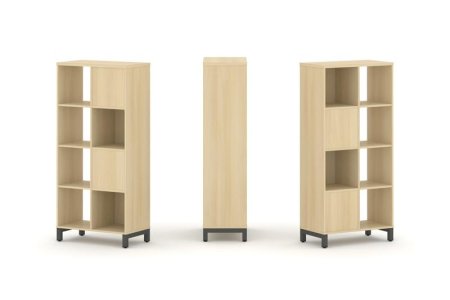 Набор стеллажа 2-х сторонний, 4 яруса SN.NSD-421 (754х400х1615) (Акация Лорка/Металл Антрацит)