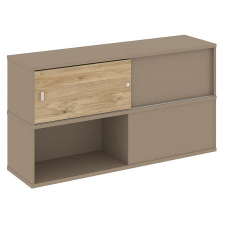 Надставка на 2 тумбы высокая ES.NV-6.2 (1500х410х795) (Латте/Тиквуд Светлый)