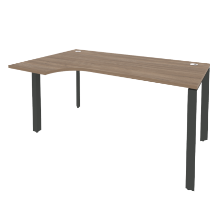 Стол эргономичный левый на П-образном м/к Onix O.MP-SA-1L 1580x980x750 (Дуб Аризона/Черный металл)