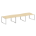 Переговорный стол 3 столешницы Metal System Style БО.ПРГ-3.3 4200x1235x750 (Дуб Наварра/Серый металл)