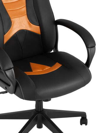 Кресло игровое TopChairs ST-CYBER 8 черный/оранжевый (Геймерское кресло ST-CYBER 8 оранжевый)