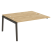 Наборный элемент рабочей станции на деревянных опорах Onix Wood OW.2.NRS-4.7 1580x1475x750 (Тиквуд Светлый/Дуб Темный)