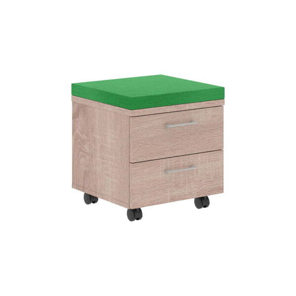 Тумба мобильная подушка зеленая Xten XMC-2D + XMC-2D-3 465x450x504 (Бук тиара)