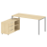 Рабочая станция с опорной тумбой левая Metal System Style БП.РС-СТС-2.4 Л 1700x1520x750 (Дуб Наварра/Серый металл)