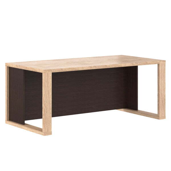 Стол руководителя фронтальная панель высотой 600мм Alto AST 189H 1800x900x750 (Дуб Девон/Венге Магия)