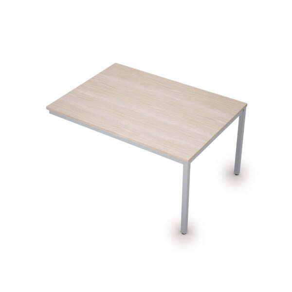 6МПК.003 Бенч-системы для переговорных столов, конечный модуль (1400x1000x750) (Шамони светлый/Алюминий матовый)