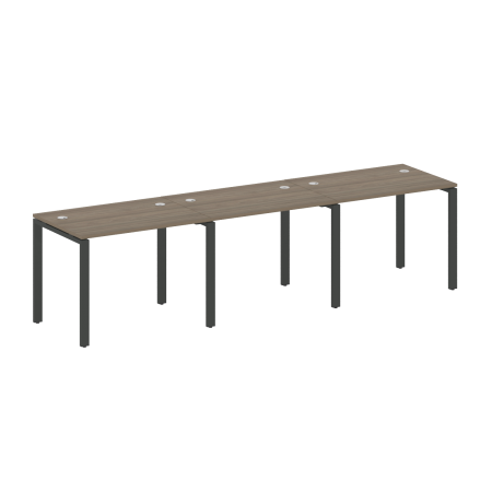 Рабочая станция на 3 раб. места Metal System Style БП.СМ-3.1 3000x720x750 (Вяз/Антрацит металл)