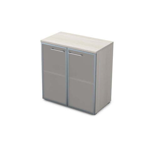 Шкаф низкий со стеклом Gloss line 9НШ.023.3 800x450x845 (Ivory)