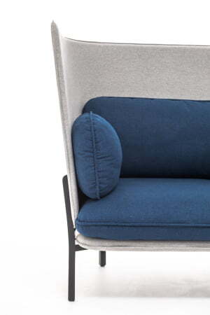 BELLAGIO Диван 2-местный высокий (СЕРО-СИНИЙ)