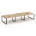 Рабочая станция 2-х сторонняя SN-5O.DRS-062 (3540х1232х750) (Тиквуд Светлый/Металл Антрацит)
