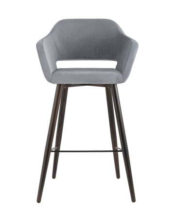 Стул барный Саймон велюр серый (Стул барный Саймон серый)
