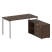 Рабочая станция с опорной тумбой правая Metal System Style БП.РС-СТС-2.3 Пр 1500x1520x750 (Дуб Наварра/Серый металл)
