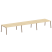 Стол для переговоров (3 столешницы) на А-образном м/к Metal System Style БА.ПРГ-3.5 5400x1235x750 (Дуб наварра/Серый металл)