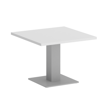 Стол журнальный квадратный VR.SP-5-60.2G 600x600x450 (Белый Бриллиант/Серый Металл)