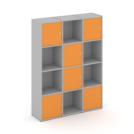 Стеллаж Locker Plus LK.K-006 1188x350x1593 (Серый | Оранжевый)