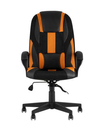 Кресло игровое TopChairs ST-CYBER 9 черный/оранжевый (Геймерское кресло ST-CYBER 9 оранжевый)