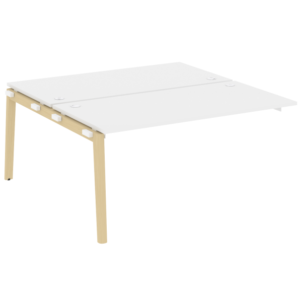 Наборный элемент рабочей станции на деревянных опорах Onix Wood OW.2.NRS-4.8 1580x1635x750 (Белый Бриллиант/Дуб Светлый)