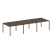 Переговорный стол 3 столешницы Metal System Style БП.ПРГ-3.2 3600x1235x750 (Дуб Наварра/Серый металл)