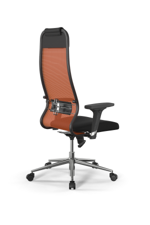 Кресло для руководителя Метта Sit 10 B1-111D - X2+UMF(X1) /Ub00/Wh00/D02P(M09.B23.G18.W01) (Черный | Оранжевый)