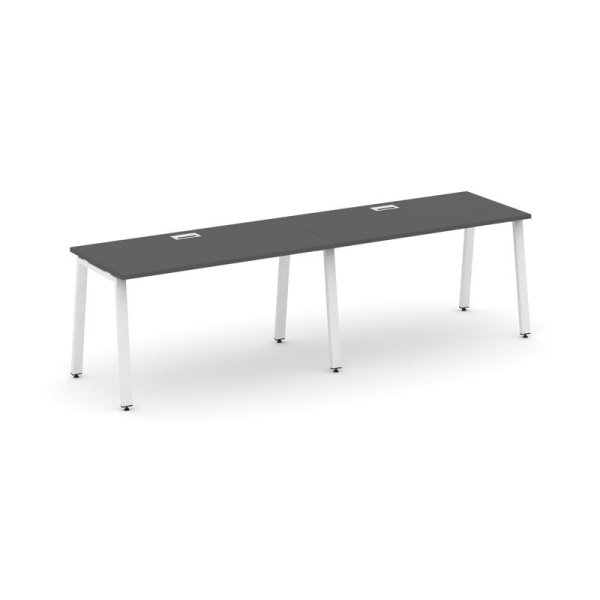 Рабочая станция 1 сторонняя SN-6A.ORS-001 (1960х600х750) (Антрацит/Металл Белый)