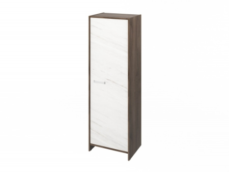Гардероб FI-621.G. Фурнитура INOX 600х460х1861 (Орех Пацифик Табак/Мрамор Леванто белый)