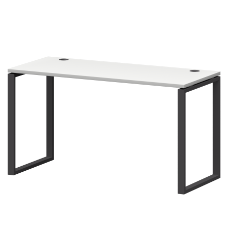 Стол на металлокаркасе Смарт СМС25-О-14К.60.Пр25 1400x600x750 (Белый/Антрацит)