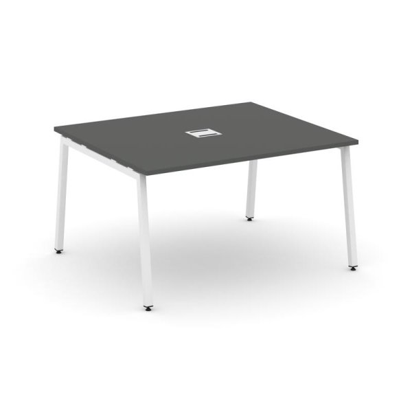 Стол переговорный SN-4A.SPRG-032 (1180х1180х750) (Антрацит/Металл Белый)