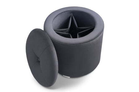 Пуф Round с ящиком для хранения (400x400x410) Серый (Серый)