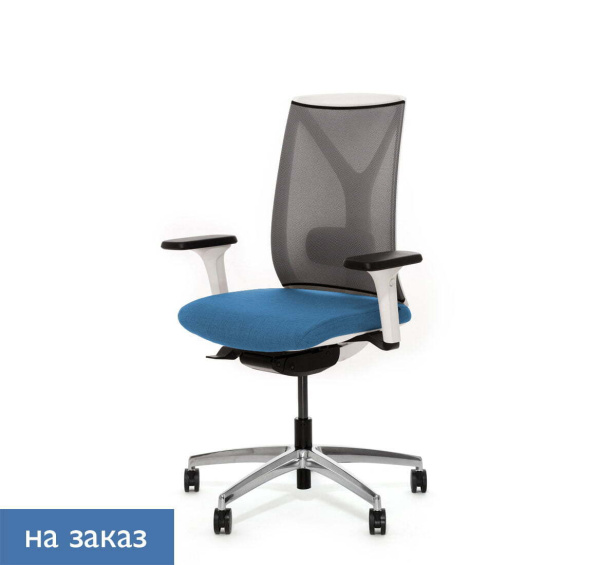 DION M WG Кресло синх. черная спинка (Голубой | Черный)