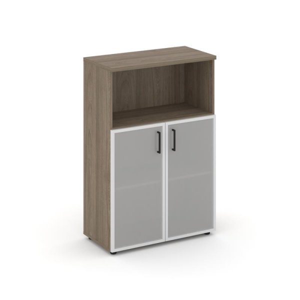 Шкаф средний широкий SN.STS.E-203 (796х400х1203) (Вяз Благородный/Сатин)