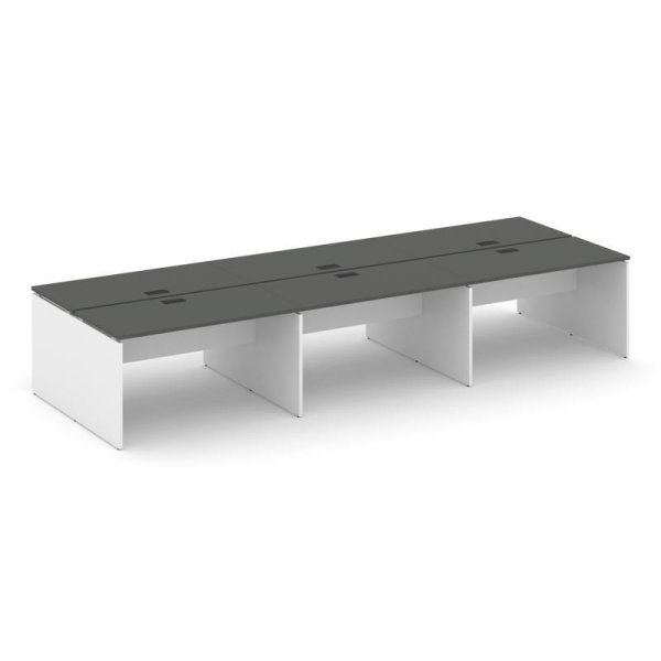 Рабочая станция 2-х сторонняя SN-D.DRS-082 (3540х1632х750) (Антрацит/Белый)