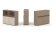 Тумба двойная + низкая надставка ES.NB.2N-3 (1500х410х1135) (Латте/Тиквуд Светлый)