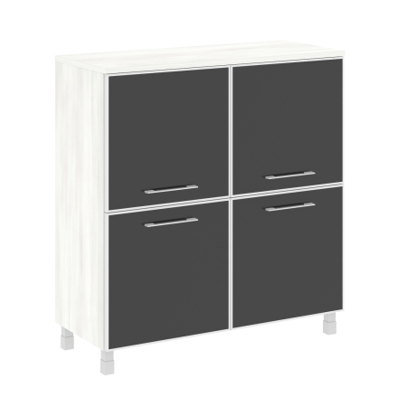 Стеллаж квадратный LT.SD1.2R 1094x450x1168 Black (Снежная Патина)