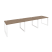 Рабочая станция на О-образном м/к Onix O.MO-RS-3.2.8 3540x800x750 (Тиквуд Темный/Белый Металл)