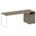 Рабочая станция Metal System Style БО.РС-СТП1.4 1812x720x750 (Дуб Наварра/Серый металл)