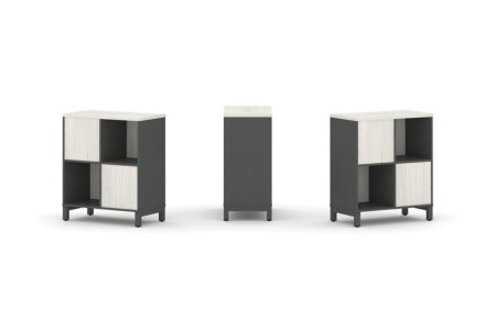 Набор стеллажа 2-х сторонний, 2 яруса SN.NSD-221 (754х400х881) (Антрацит/Дуб Наварра/Металл Антрацит)