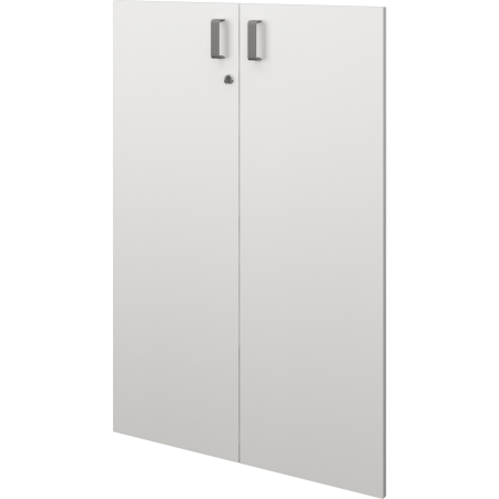 Дверь Смарт черные ручки СМД-38.Ф 784x18x1158 (Белый)