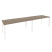 Рабочая станция на П-образном м/к Onix O.MP-RS-2.4.8 3160x800x750 (Тиквуд Темный/Белый Металл)