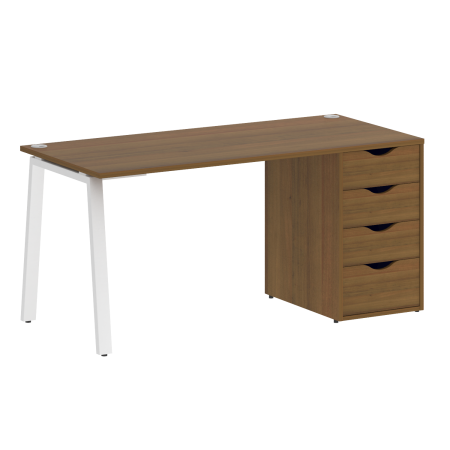 Стол письменный VR.SP-3-158.4.A 1580x720x750 (Орех Гварнери/Белый Металл)