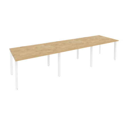 Стол переговорный Onix O.MP-PRG-3.2 3540x980x750 (Тиквуд Светлый/Белый Металл)