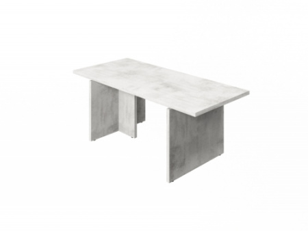 Стол переговоров на 6 человек FB-920. Фурнитура ЧЕРНАЯ 1900x850x750 (Хромикс Белый)