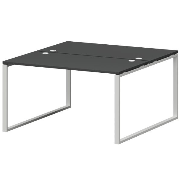 Бенч двойной на металлокаркасе Смарт СМС2-О-12К.149.Пр25 1200x1496x750 (Графит/Белый)