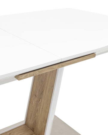 Стол обеденный Атланта раскладной 160-200*90 глянцевый белый (Стол обеденный Атланта белый)