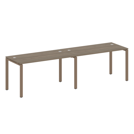 Рабочая станция на 2 раб.места Metal System Style БП.СМ-2.3 2800x720x750 (Вяз/Мокко металл)