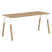 Стол прямой Forta FST 1567 1580x733x670 (Дуб Гамильтон/Черный графит)
