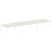 Рабочая станция на 6 раб. мест Metal System Style БП.СМ-6.5 5400x1475x750 (Дуб Наварра/Серый металл)
