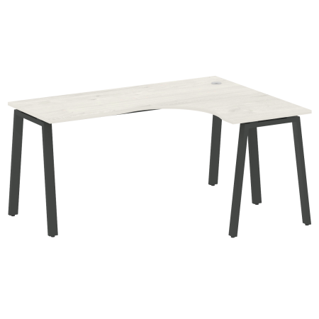 Стол криволинейный правый Metal System Style БА.СА-4 Пр 1600x1200x750 (Дуб Наварра/Антрацит металл)