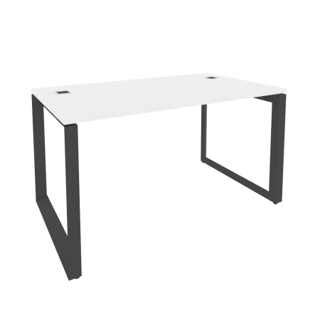 Стол рабочий на О-образном м/к Onix O.MO-SRR-3.8 1380x800x750 (Белый Бриллиант/Черный металл)